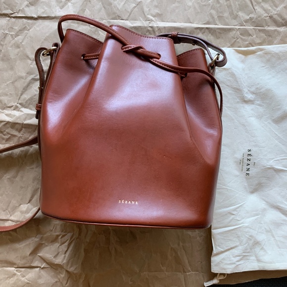 Sézane Original Farrow Bag in Chocolate Heritage Leather, New with Tags - Picture 2 of 12